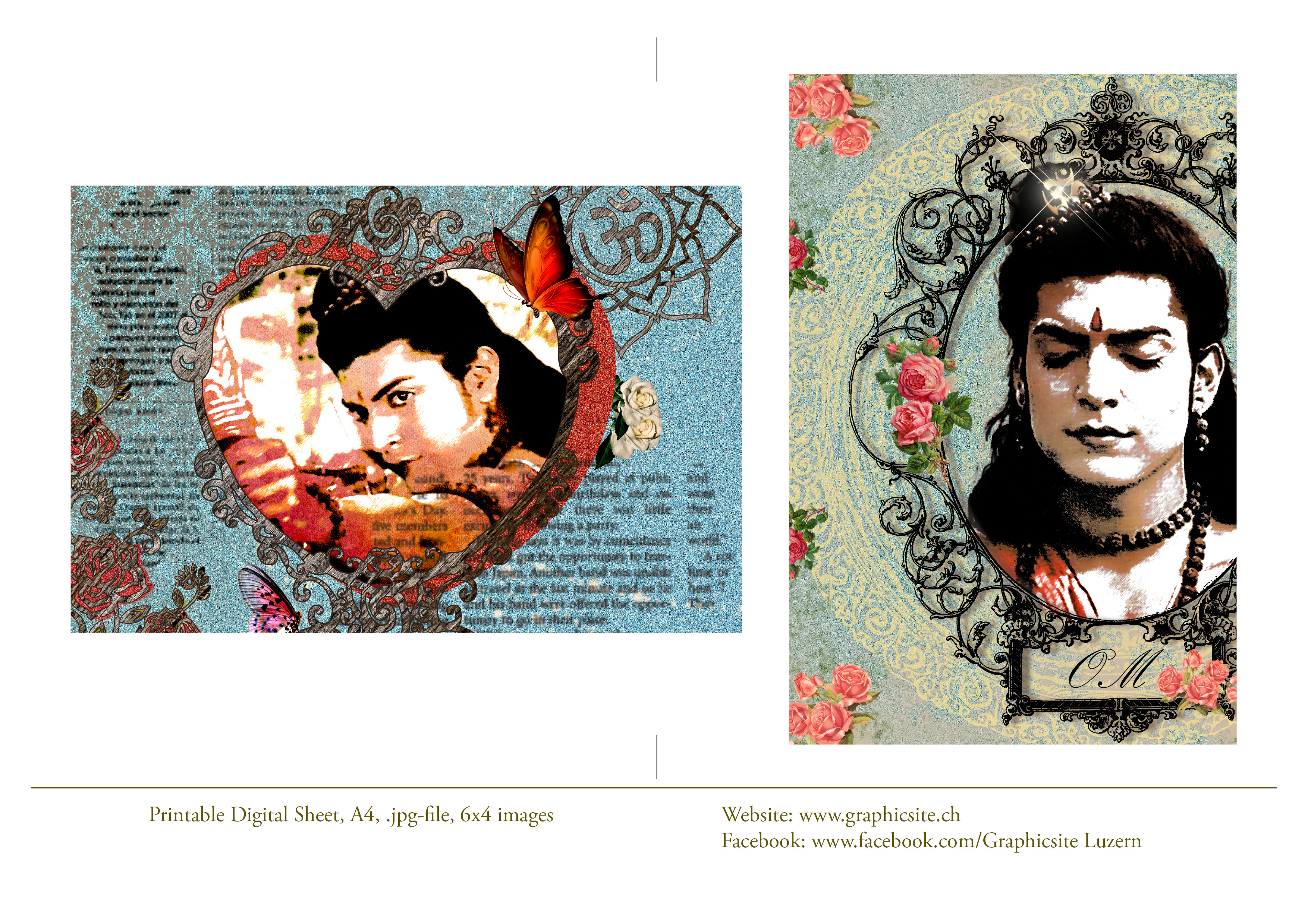 Printable Digital Sheet - 6x4 Images - Lord Rama I & II